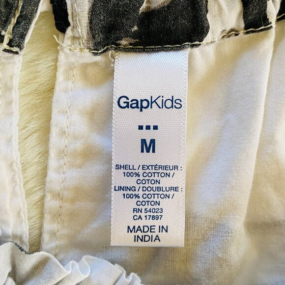 2/$18🌴 GAP Factory Kids Tank w/Black Abstract Flowers Girl's Size M (7-8) Cotton - Picture 9 of 10